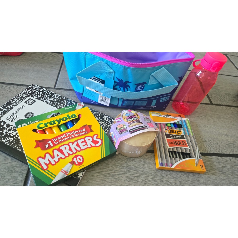 Trader Joes Insulated Mini Tote School Supply Bundle Mystery Dumpling